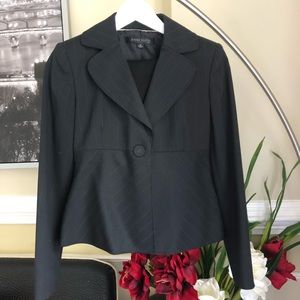ANNE KLEIN Black Suit Vest & Pant Set, 0P